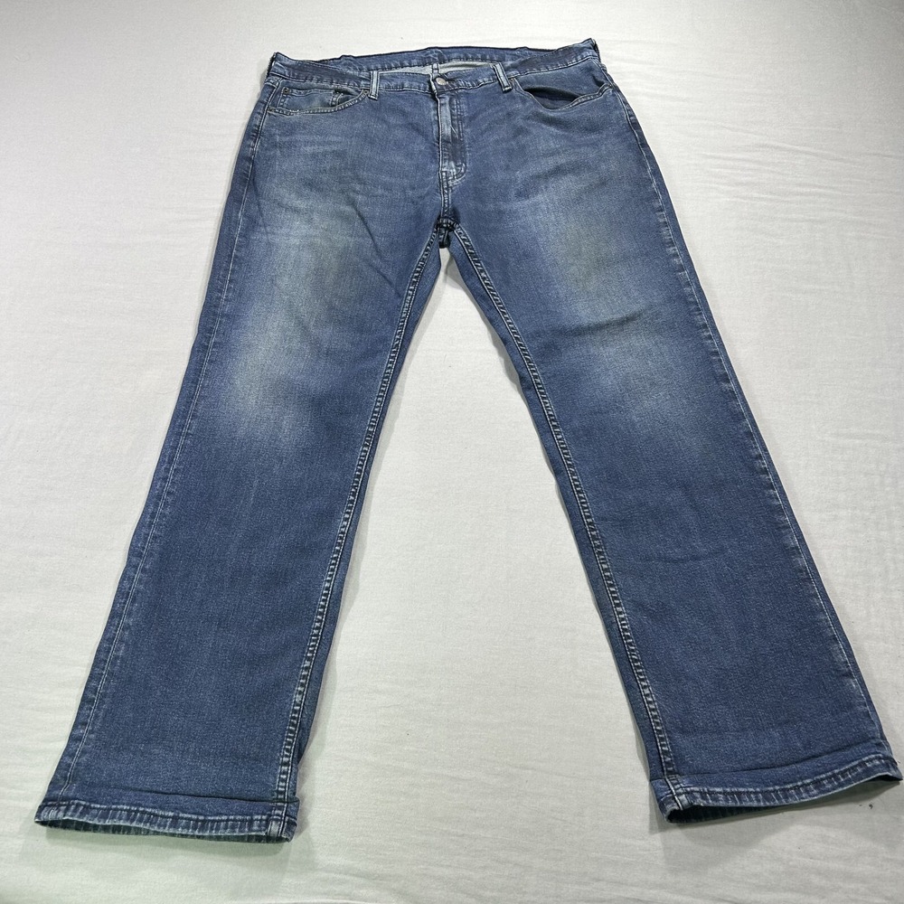 Levis 559 Jeans Mens 40x32 Blue Denim Relaxed Straight Dark Wash Distressed *